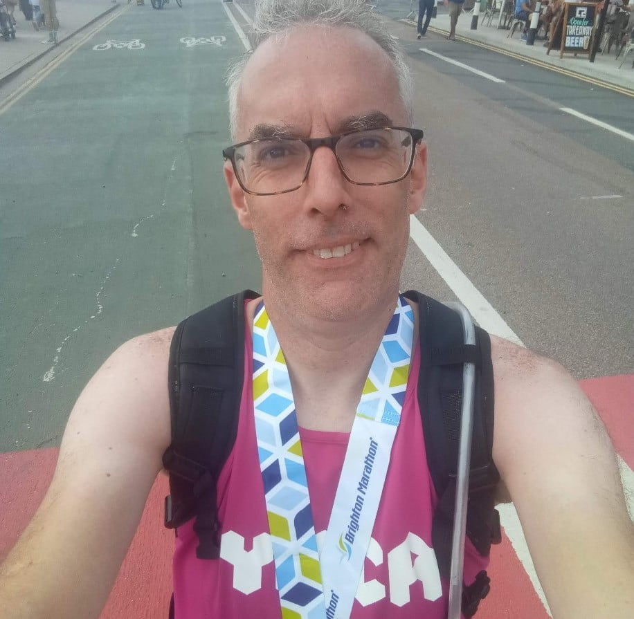 Carl running Brighton Marathon