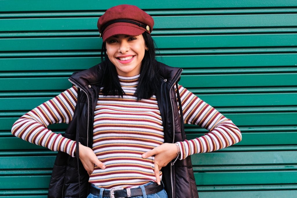 Young,Moroccan,Girl,With,Short,Hair,With,Fall,Outfit,-