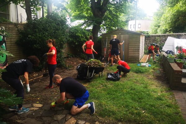 GoodGym gardeners working in the garden
