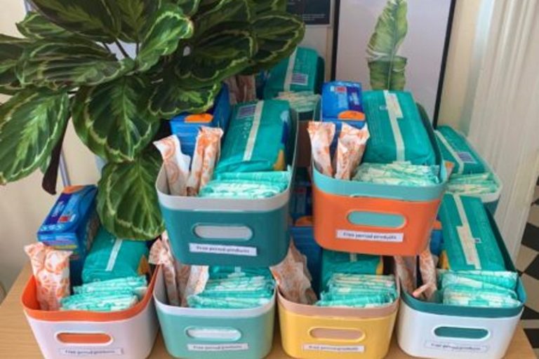 Boxes of period products