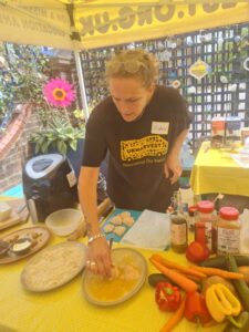 UK Harvest doing a food demonstration