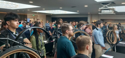 Thales apprentices building bikes