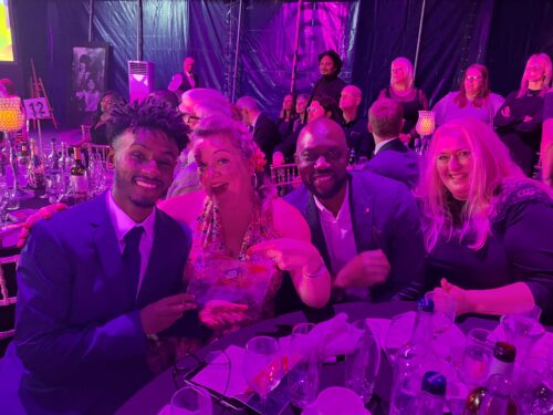 Adi at the Youth Matters Awards with his Inspire Coach Jessica and the Guildford Project Team.