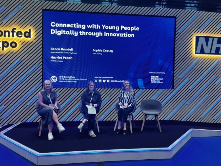 ymcadlg colleague sitting on a panel of 3 at nhs social care event