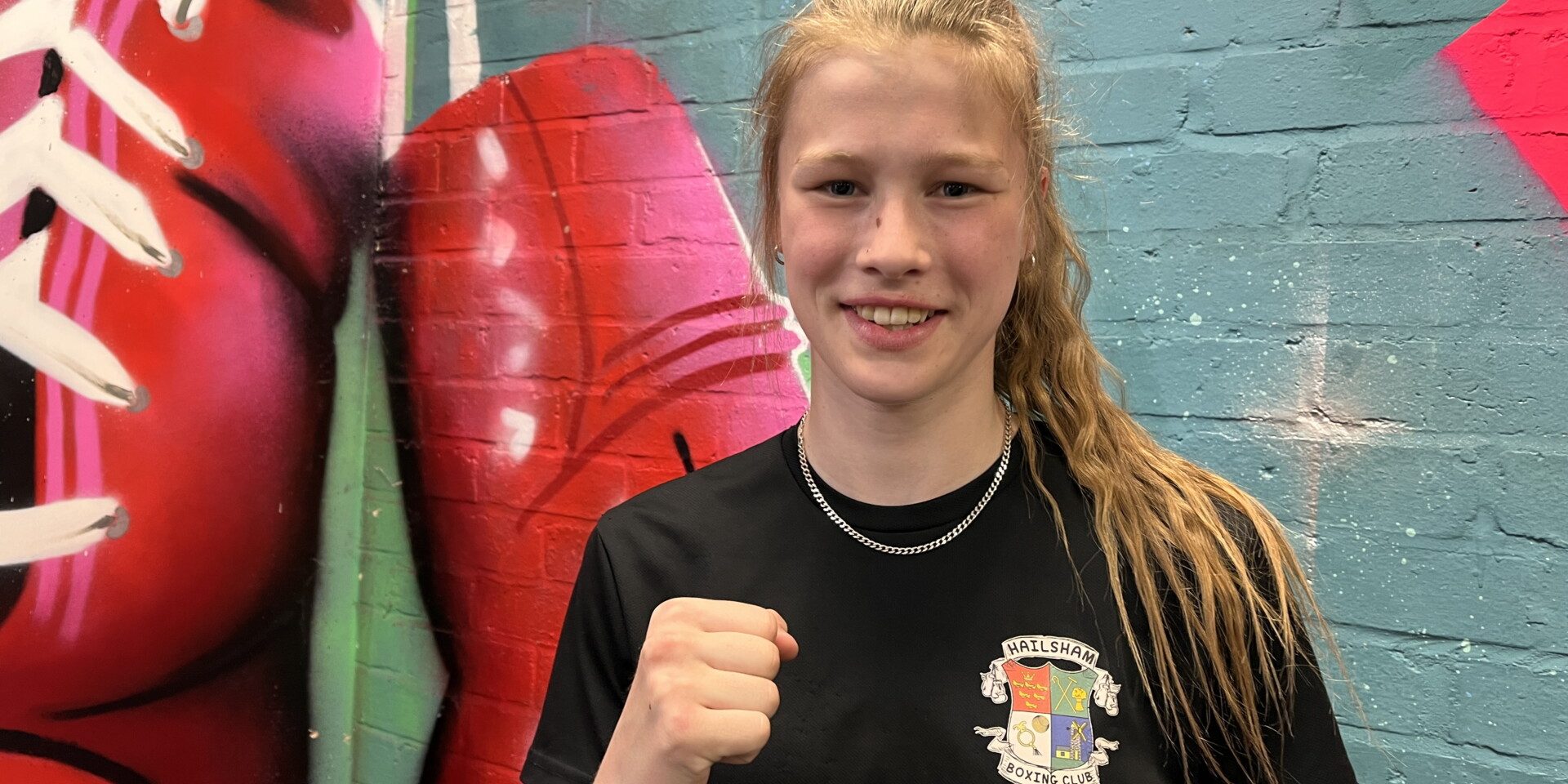 Dee at Hailsham boxing club smiling